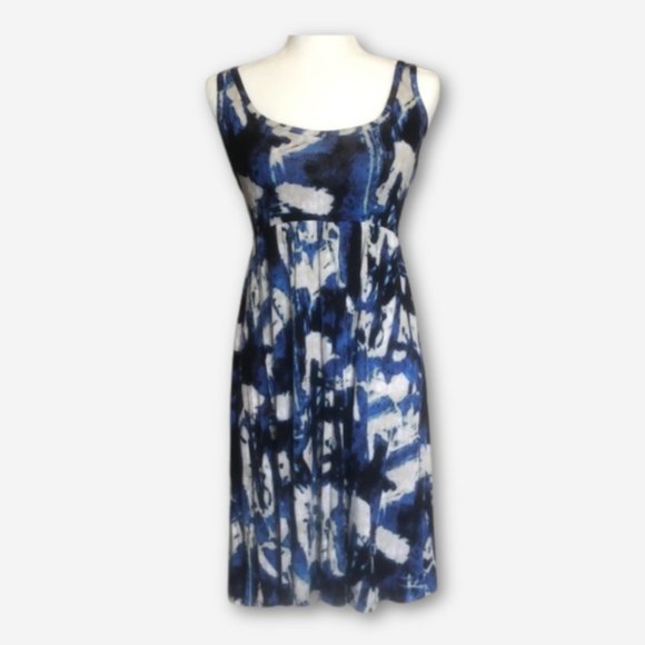 Willi Smith Dresses & Skirts - Willi Smith Blue Print Dress (S)